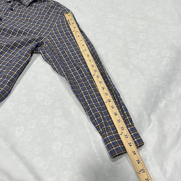 Lot Of 2 Johnnie O Men Blue Hangin Shelf Flannel Button Plaid Long Sleeve Medium - Picture 9 of 16